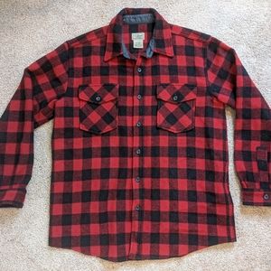 L.L. Bean Vintage Buffalo Plaid Wool Shirt